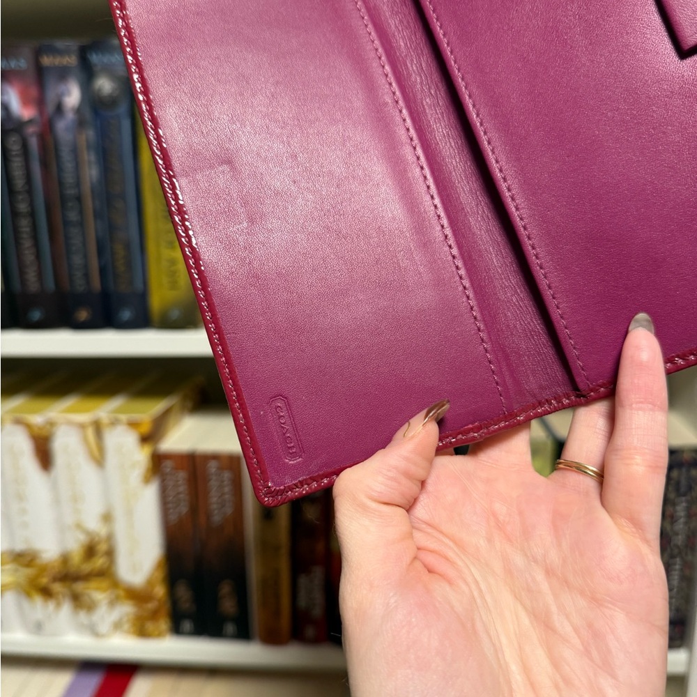 Vintage Coach Signature Canvas & Leather Checkbook Cover - Picture 5 of 7